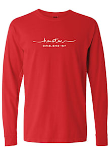 Summit Sportswear Houston Cougars Womens Red Addie LS Tee