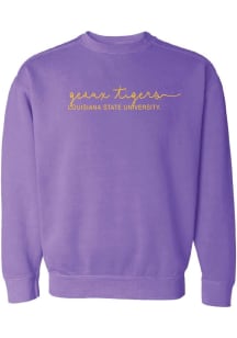 LSU Tigers Womens Purple Bailey Crew Sweatshirt