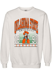 Oklahoma State Cowboys Womens White Bailey Crew Sweatshirt