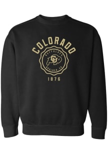 Summit Sportswear Colorado Buffaloes Womens Black Mascot Crest Crew Sweatshirt