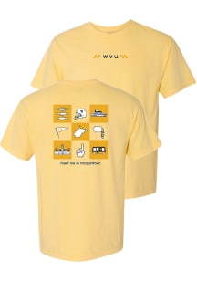 West Virginia Mountaineers Womens Yellow Icon Short Sleeve T-Shirt