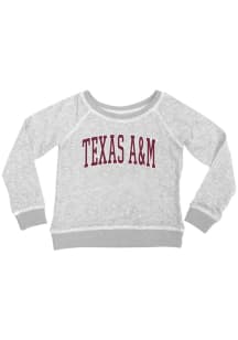 Texas A&amp;M Aggies Girls Grey Kylie Long Sleeve Sweatshirt