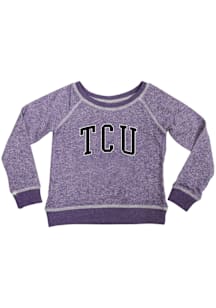 Summit Sportswear TCU Horned Frogs Girls Purple Kylie Long Sleeve Sweatshirt