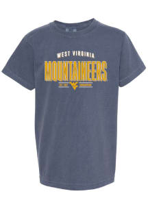 West Virginia Mountaineers Girls Blue Alex Comfort Colors Short Sleeve Tee