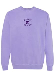 Womens K-State Wildcats Purple Summit Sportswear Dainty Pill Crew Sweatshirt