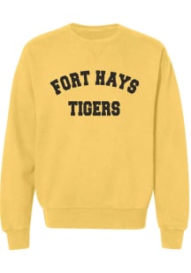 Summit Sportswear Fort Hays State Tigers Womens Yellow Classic Block Crew Sweatshirt