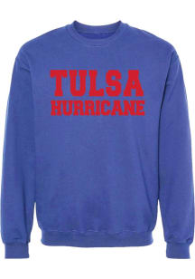 Womens Blue Tulsa Golden Hurricane Classic Block Crew Sweatshirt