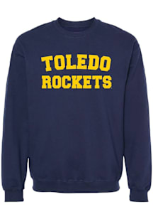 Summit Sportswear Toledo Rockets Womens Navy Blue Classic Block Crew Sweatshirt