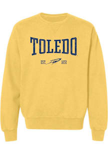 Summit Sportswear Toledo Rockets Womens Gold Stretch Arch Crew Sweatshirt
