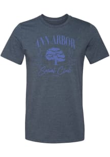 Summit Sportswear Ann Arbor Womens Navy Blue Social Club Short Sleeve T-Shirt