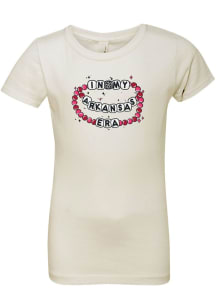 Summit Sportswear Arkansas Girls Tan Friendship Bracelet Short Sleeve Tee