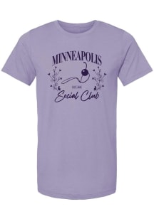 Summit Sportswear Minneapolis Womens Purple Social Club Short Sleeve T-Shirt