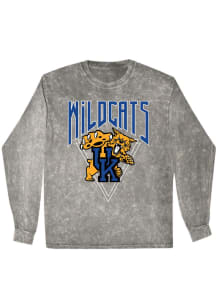 Summit Sportswear Kentucky Wildcats Womens Grey Mineral Wash LS Tee
