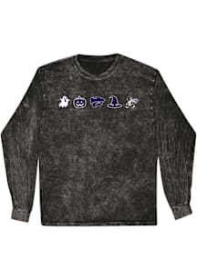 Summit Sportswear K-State Wildcats Womens Black Groovy Ghoul LS Tee