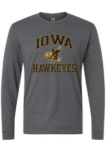 Mens Iowa Hawkeyes Grey Summit Sportswear Vintage Number One Tee