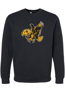 Mens Iowa Hawkeyes Black Summit Sportswear Vintage Logo Crew Sweatshirt