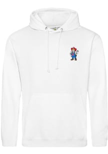 Mens Nebraska Cornhuskers White Summit Sportswear Twill Front Left Chest Hooded Sweatshirt