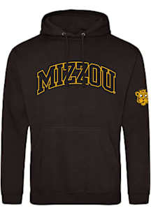 Summit Sportswear Missouri Tigers Mens Black Twill Arch Sleeve Hit Long Sleeve Hoodie