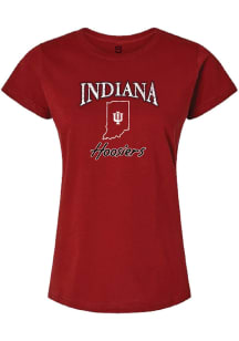 Indiana Hoosiers Crimson Summit Sportswear Outline Arch Short Sleeve T-Shirt