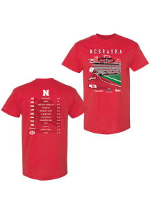 Nebraska Cornhuskers Red Summit Sportswear 2025 Football Schedule Short Sleeve T Shirt