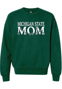 Womens Michigan State Spartans Green Summit Sportswear Floral Mom Crew Sweatshirt