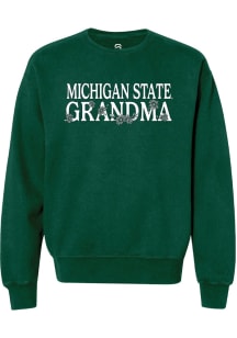Womens Michigan State Spartans Green Summit Sportswear Floral Grandma Crew Sweatshirt