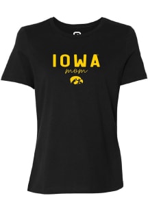 Iowa Hawkeyes Black Summit Sportswear Script Mom Short Sleeve T-Shirt
