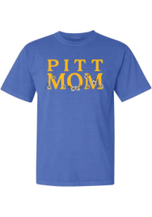 Pitt Panthers Blue Summit Sportswear Floral Mom Short Sleeve T-Shirt