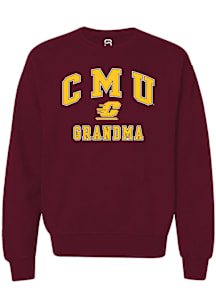 Summit Sportswear Central Michigan Chippewas Womens Maroon Grandma Crew Sweatshirt
