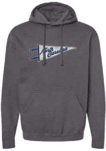 Summit Sportswear North Carolina Womens Charcoal Pennant Hooded Sweatshirt