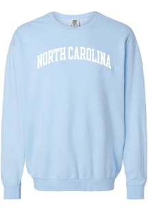 Summit Sportswear North Carolina Mens Blue Wordmark Long Sleeve Crew Sweatshirt