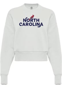 Summit Sportswear North Carolina Womens Natural Cardinal Crew Sweatshirt