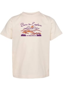 Summit Sportswear Virginia Toddler Natural BORN TO Short Sleeve T-Shirt