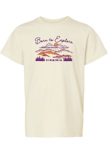 Summit Sportswear Virginia Youth Natural BORN TO Short Sleeve Fashion T-Shirt