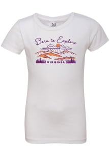 Summit Sportswear Virginia Girls White BORN TO Short Sleeve Tee