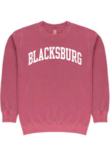 Summit Sportswear Blacksburg Womens Orange WORDMARK Crew Sweatshirt