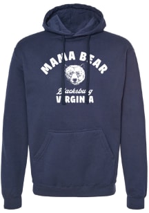 Summit Sportswear Blacksburg Womens Navy Blue BEAR Hooded Sweatshirt