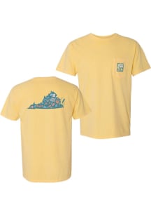 Summit Sportswear Virginia Yellow STAMPS Short Sleeve Fashion T Shirt