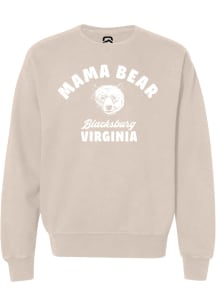 Summit Sportswear Blacksburg Womens Natural BEAR Crew Sweatshirt