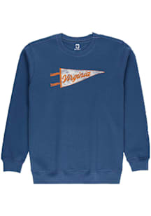 Summit Sportswear Virginia Womens Blue PENNANT Crew Sweatshirt