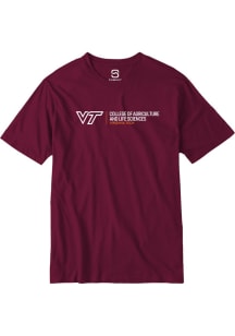 Summit Sportswear Virginia Tech Hokies Maroon College of Agriculture and Life Science Short Sleeve..
