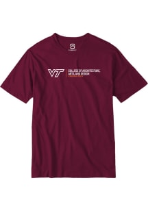 Summit Sportswear Virginia Tech Hokies Maroon College of Architecture, Arts, and Design Short Slee..