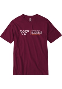 Summit Sportswear Virginia Tech Hokies Maroon Pamplin College of Business Short Sleeve T Shirt