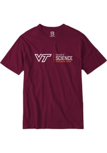 Summit Sportswear Virginia Tech Hokies Maroon College of Science Short Sleeve T Shirt