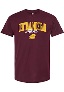 Summit Sportswear Central Michigan Chippewas Womens Maroon Mom Short Sleeve T-Shirt