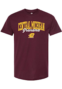 Summit Sportswear Central Michigan Chippewas Womens Maroon Grandma Short Sleeve T-Shirt