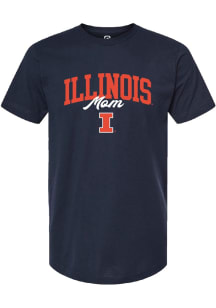 Illinois Fighting Illini Navy Blue Summit Sportswear Mom Short Sleeve T-Shirt
