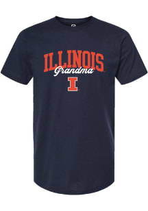 Illinois Fighting Illini Navy Blue Summit Sportswear Grandma Short Sleeve T-Shirt