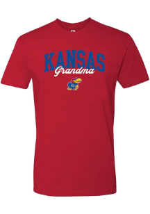 Summit Sportswear Kansas Jayhawks Womens Red Grandma Short Sleeve T-Shirt