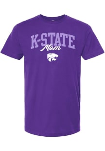 K-State Wildcats Lavender Summit Sportswear Mom Short Sleeve T-Shirt